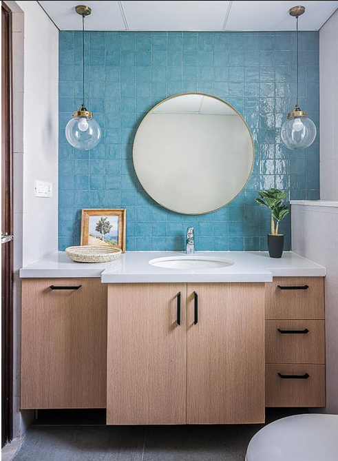 Modern bathroom after renovation by ND Construction — Burdwan