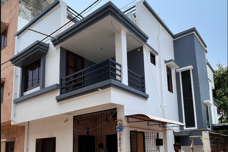Freshly painted house exterior by ND Construction — Burdwan