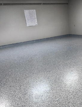 New vitrified floor tiles after renovation by ND Construction — Burdwan