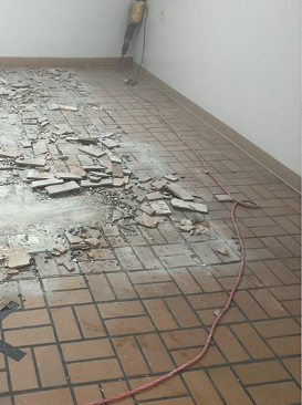 Old floor tiles before renovation — Burdwan